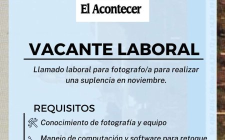 Llamado para Fotógrafo/a