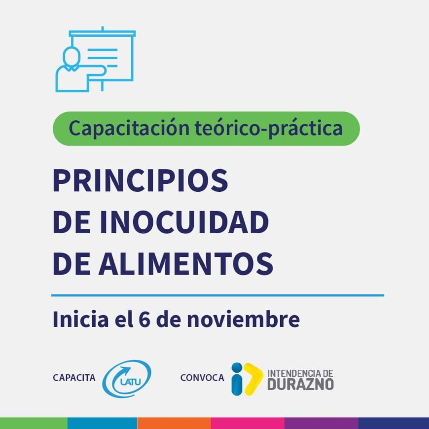 Capacitación teórico - práctica sobre principios de inocuidad de alimentos.