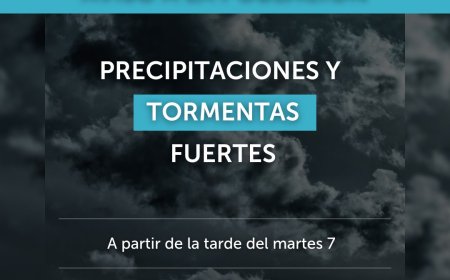 Inumet anuncia precipitaciones y tormentas fuertes entre el martes 7 y el miércoles 8 de noviembre.