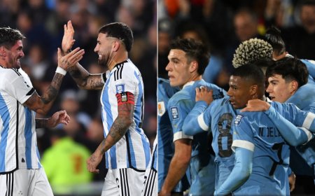 Uruguay vs Argentina: la celeste visita al líder de las Eliminatorias.