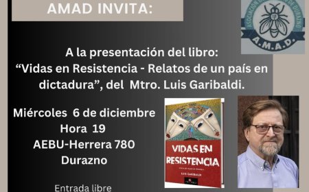 AMAD invita a la presentación del libro: "Vidas en Resistencia - Relatos de un país en dictadura"