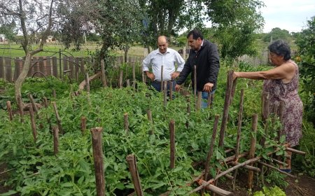 Visita a huertas en Sarandi del Yi.