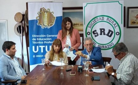 Se firmó Convenio de Pasantías entre UTU y  la Sociedad Rural de Durazno.
