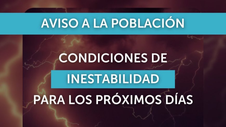 Inumet anunció "Condiciones de inestabilidad" para los próximos días.