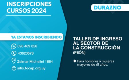 Oportunidad de realizar un curso muy demandado "Taller de Ingreso al Sector de la Construcción" (Peón).