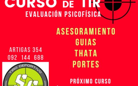 Último llamado! Curso de Tiro y Psicofísico para Tenencia de Armas