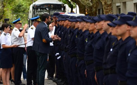 Martinelli participó en ceremonia de ingreso a la Policía de 50 efectivos en Durazno