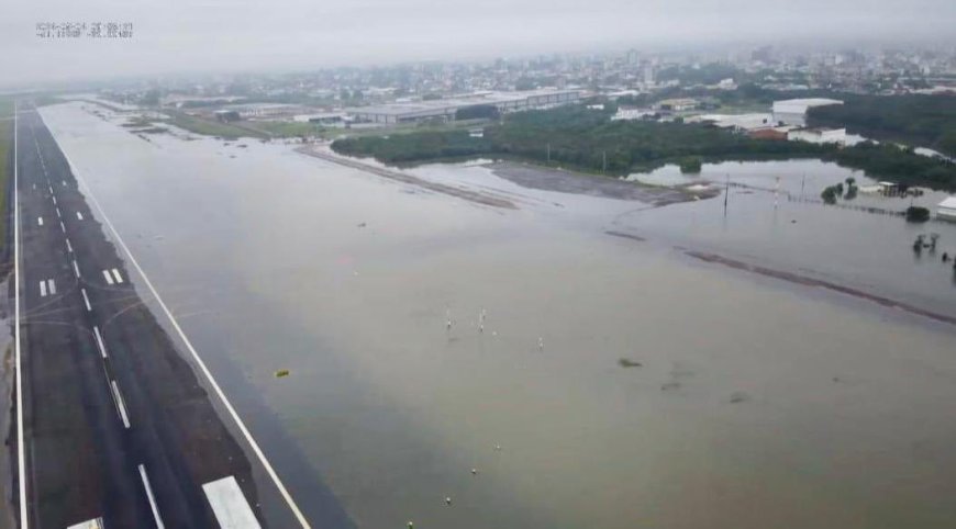 Inundaciones en Brasil: un helicóptero uruguayo apoya en los rescates