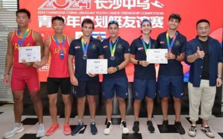 Deportistas de UTU compitieron en una regata internacional en China como parte de su entrenamiento