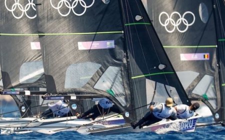 París 2024: La falta de viento retrasa la cuarta regata de Umpierre y Diz