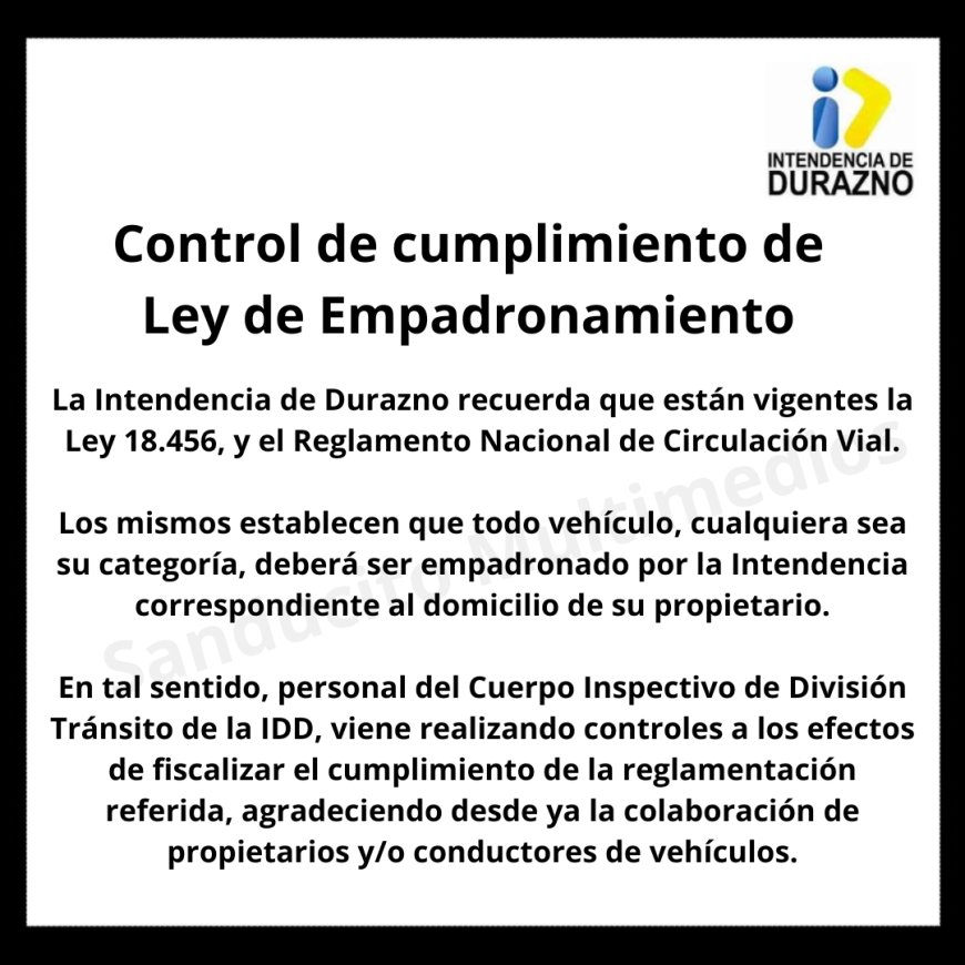 Control de cumplimiento de Ley de Empadronamiento.