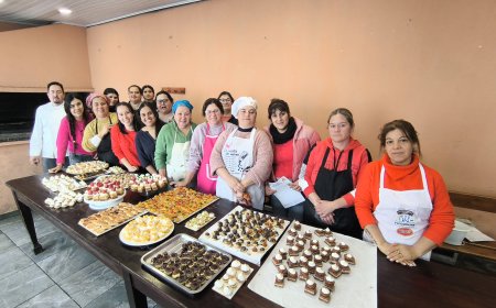 Horacio García reconocido docente y confitero de Florida en el día de la fecha realizó un taller de Confitería con gran salida laboral.