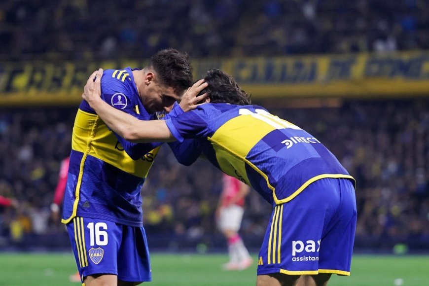 Con goles de Cavani y Merentiel, Boca vuelve al triunfo en Argentina