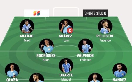Con Suárez de titular en su despedida, así va la Celeste esta noche para enfrentar a Paraguay