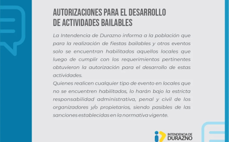 Autorizaciones para el desarrollo de actividades bailables