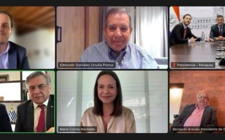 Lacalle Pou y Paganini se reunieron con María Corina Machado y González Urrutia