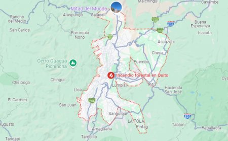 Quito declara la emergencia por los incendios y Noboa evalúa ya la alerta a nivel nacional