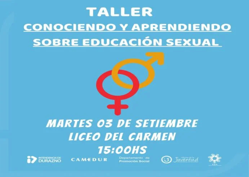 Martes: taller sobre educación sexual en liceo de Carmen