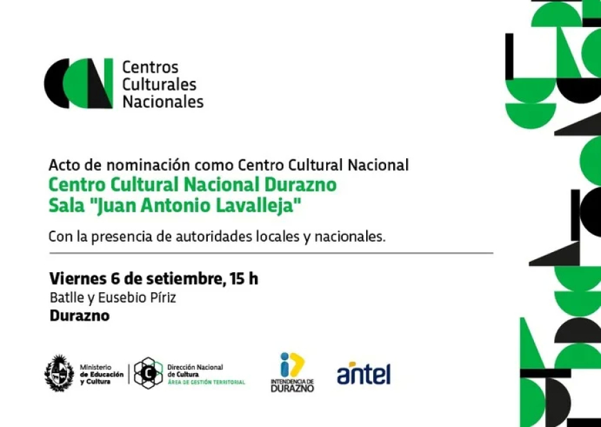 Ministro Da Silveira e Intendente Vidalín en nominación de Sala Lavalleja como "Centro Cultural Nacional"