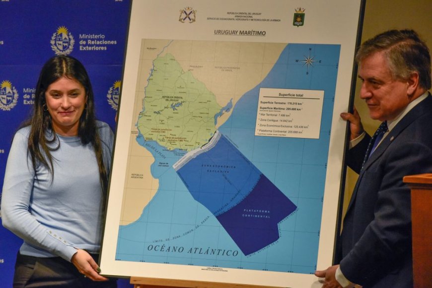 ANEP presenta un nuevo mapa de Uruguay, para «poner en valor» el territorio marítimo