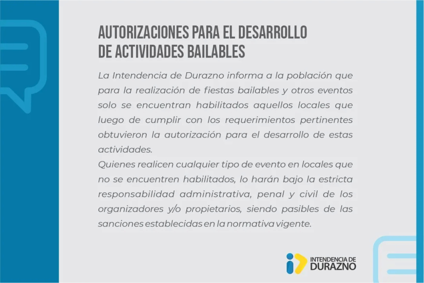 Autorizaciones para el desarrollo de actividades bailables