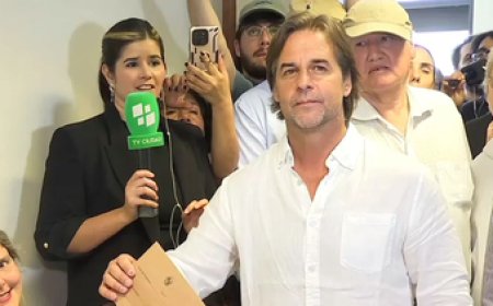 "Hoy empieza a cambiar el gobierno", expresó Luis Lacalle Pou al emitir su voto