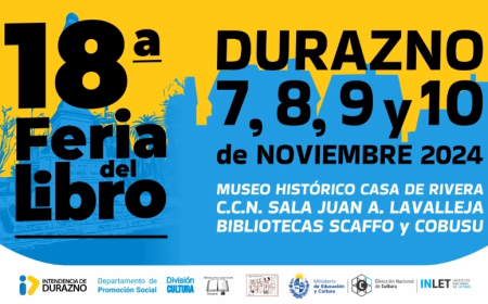 Ya disponible el programa completo de la 18ª Feria del Libro de Durazno