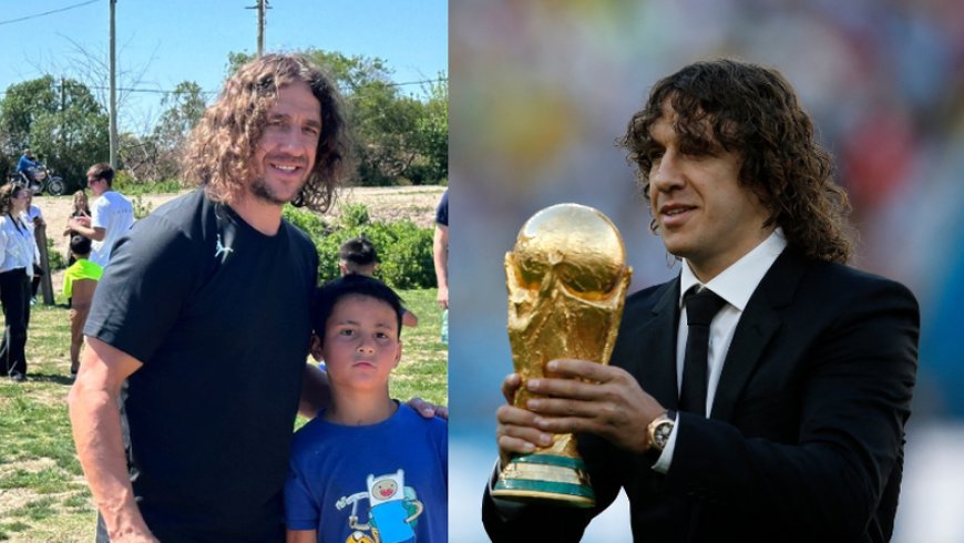 Ídolo en Santa Eugenia: excapitán de la selección española y el Barça, Carles Puyol, llegó con el Gordo Verde