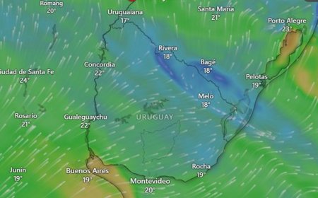 Lluvia y fuerte viento: avanza el ciclón extratropical que azota a Uruguay
