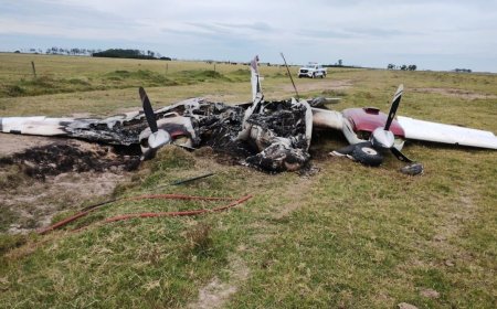 Investigan la caída de un avión en Treinta y Tres: hallan aeronave incendiada