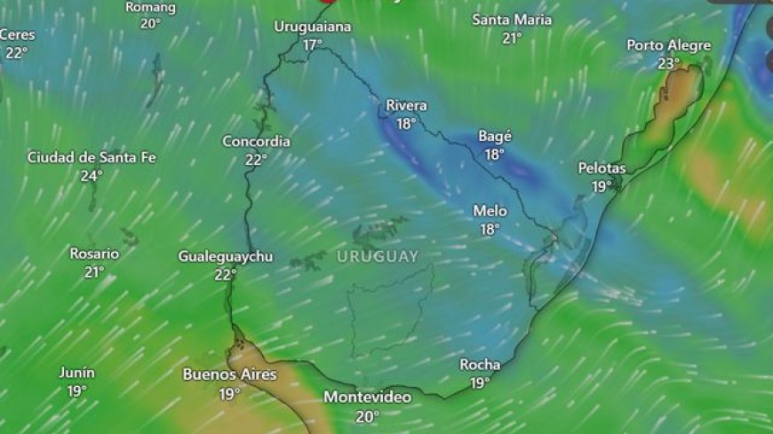 Lluvia y fuerte viento: avanza el ciclón extratropical que azota a Uruguay