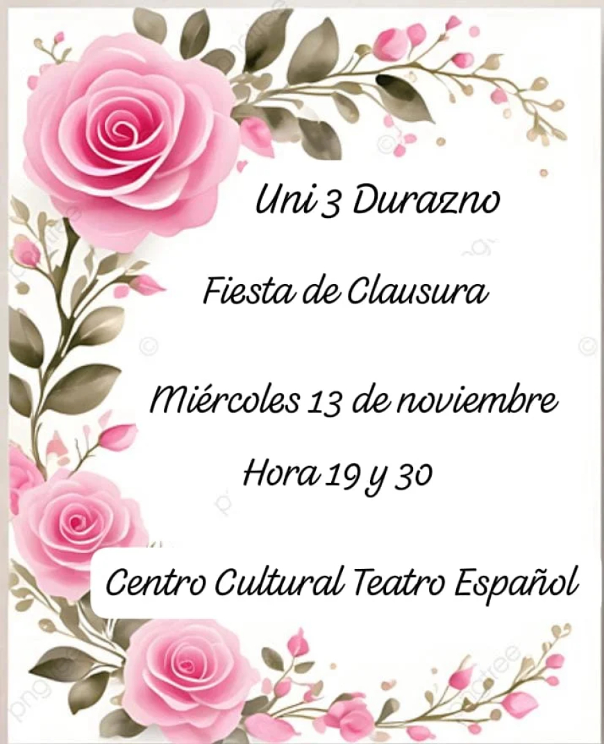 Fiesta de Clausura de Cursos y Talleres de UNI 3 Durazno