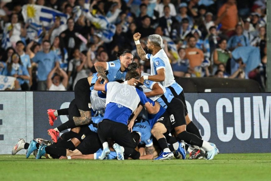 Uruguay derrotó a Colombia 3:2 en los descuentos