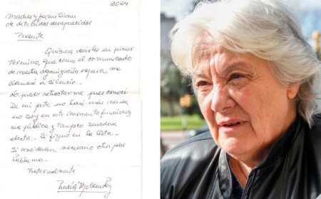 La carta de Topolansky a Familiares: “No puedo retractarme, me llamaré a silencio”