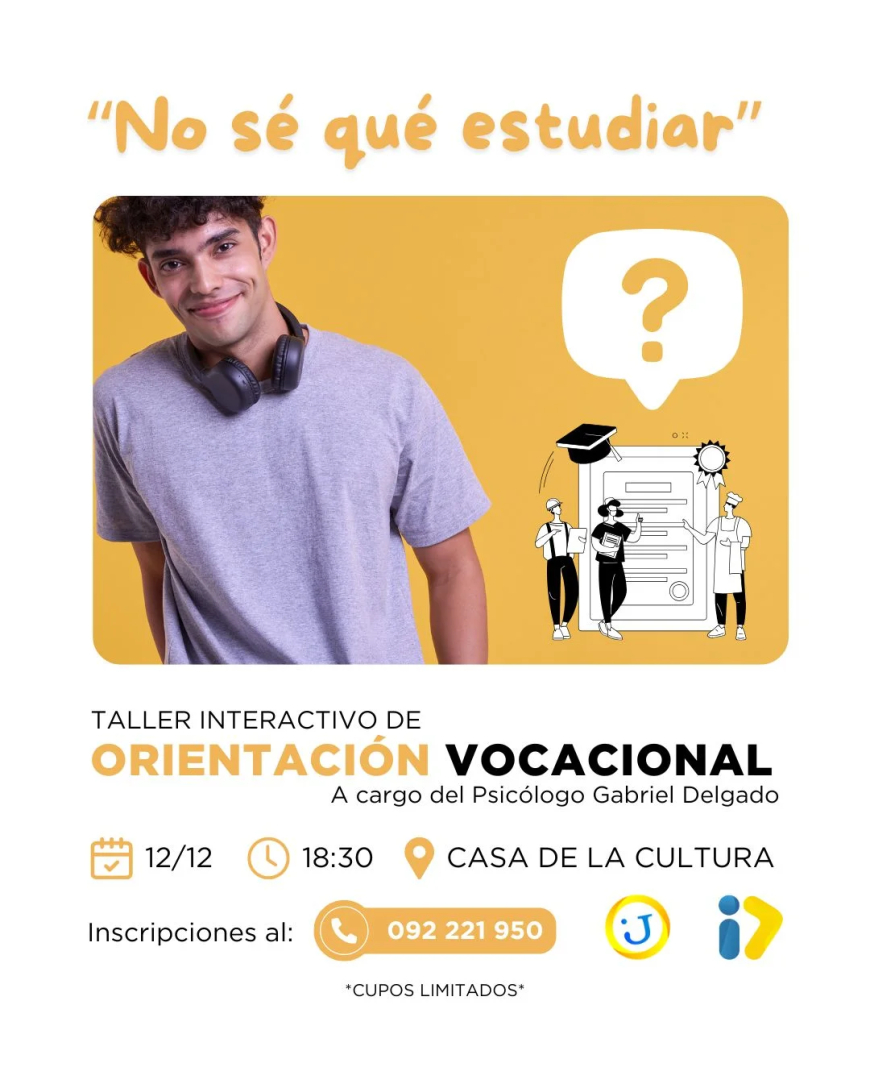 El Jueves 12 de Diciembre se realiza un Taller sobre Orientación Vocacional