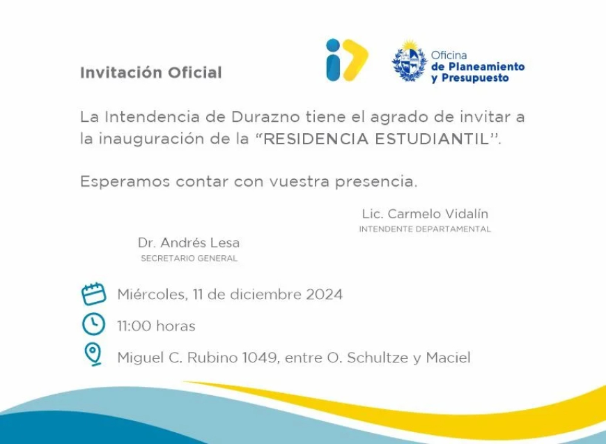 Inauguración de la Residencia Estudiantil en Durazno