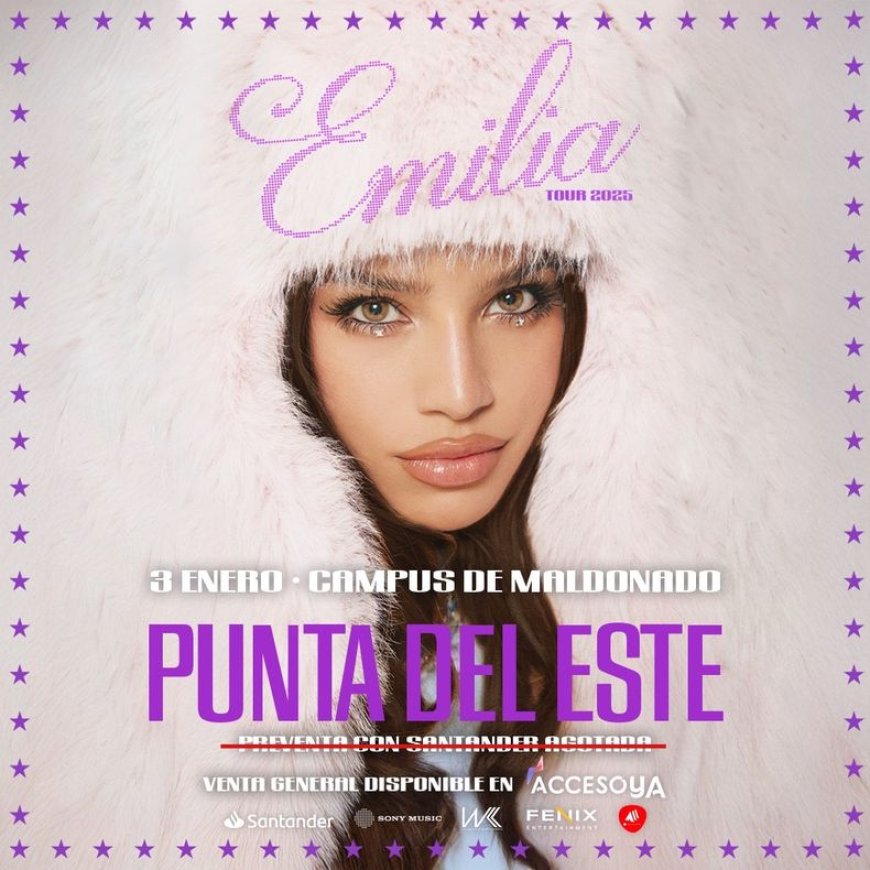 Comenzó la venta general para el show de Emilia en el Campus de Maldonado