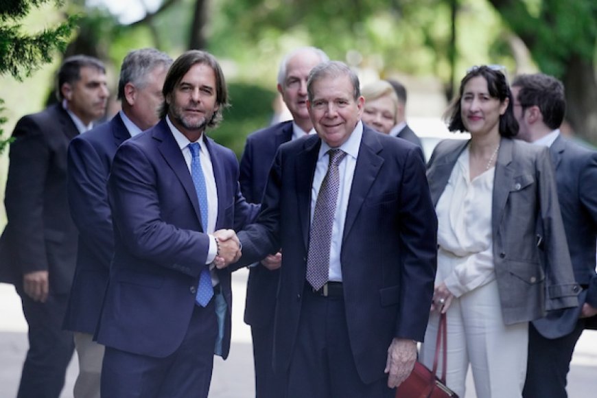 Luis Lacalle Pou está reunido en la residencia de Suárez con el líder venezolano Edmundo González Urrutia