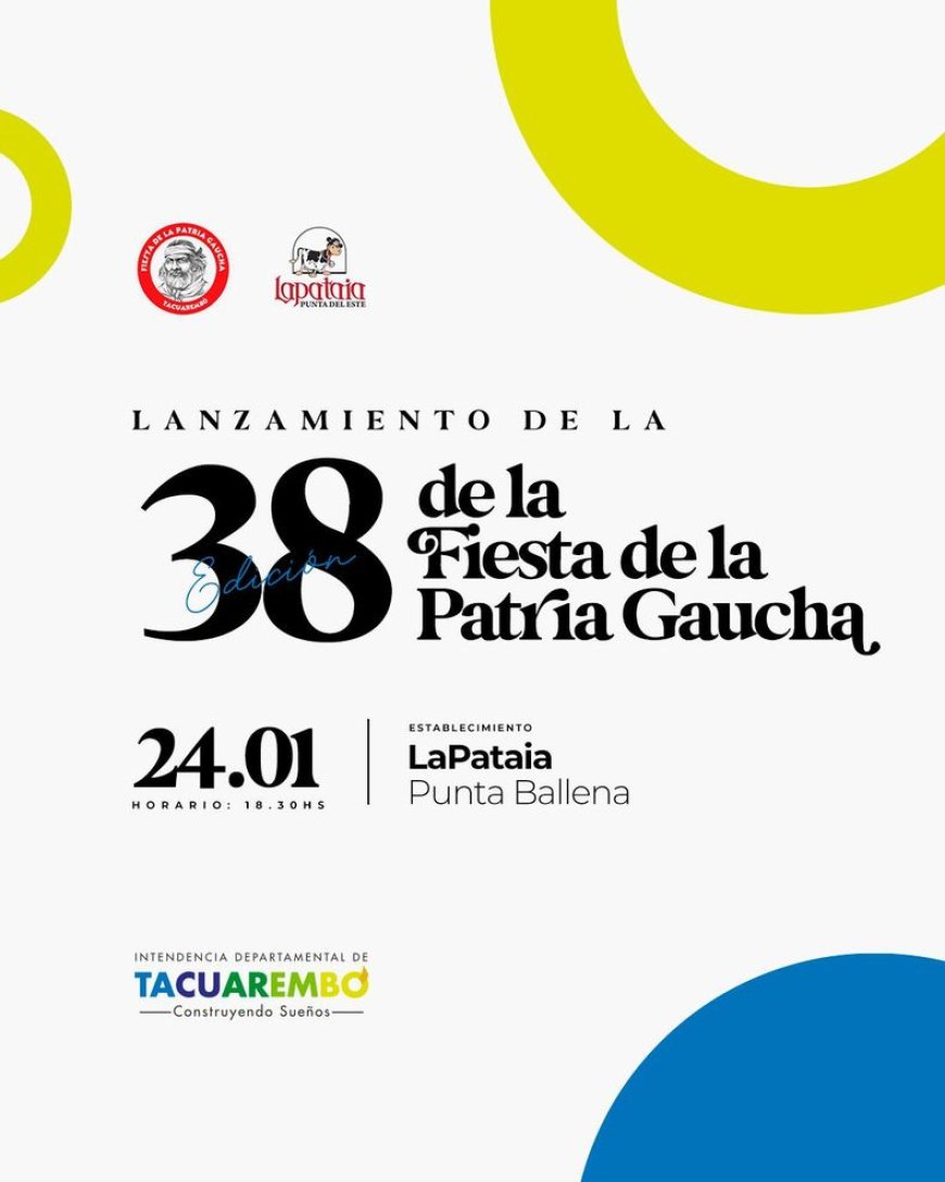 La Fiesta de la Patria Gaucha 2025 tendrá su lanzamiento en Punta del Este