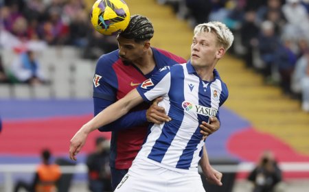 Con un gol de Rónald Araújo, el Barcelona golea y es único líder de La Liga