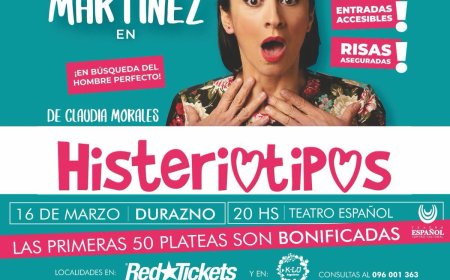 Anita Martínez llega a Durazno con su obra "Histeriotipos"