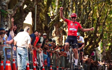 Vuelta Ciclista: el brasileño Gabriel Metzger ganó la séptima etapa en Durazno y hay nuevo malla oro