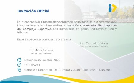 La Intendencia de Durazno inaugura obras en la Cancha Multideportes del Complejo Deportivo