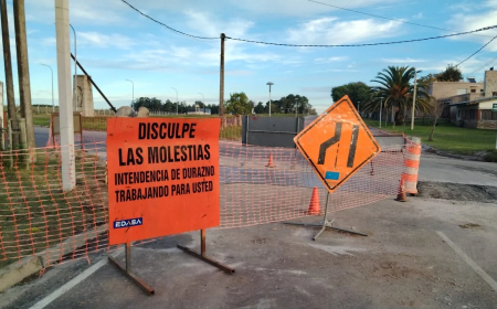 Cortes de calles en Santa Bernardina por obras de construcción de badenes