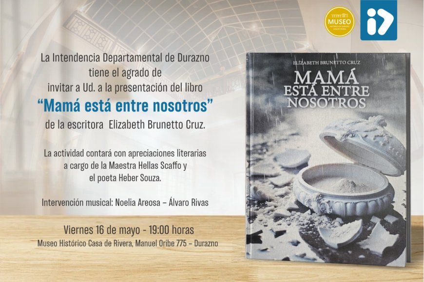 Elizabeth Brunetto presenta su nuevo libro 'Mamá está entre nosotros' en Durazno