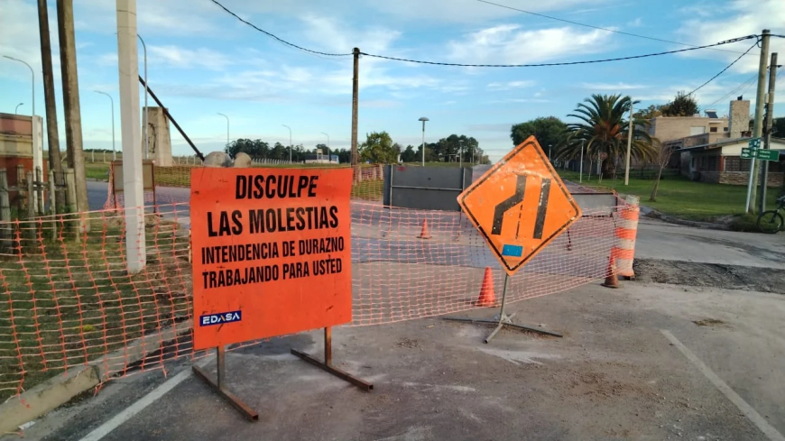Cortes de calles en Santa Bernardina por obras de construcción de badenes