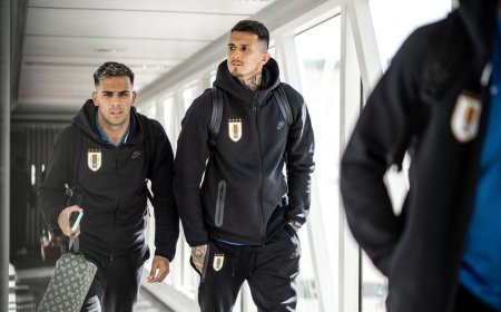 Uruguay ya está en Montevideo y prepara el partido ante Venezuela