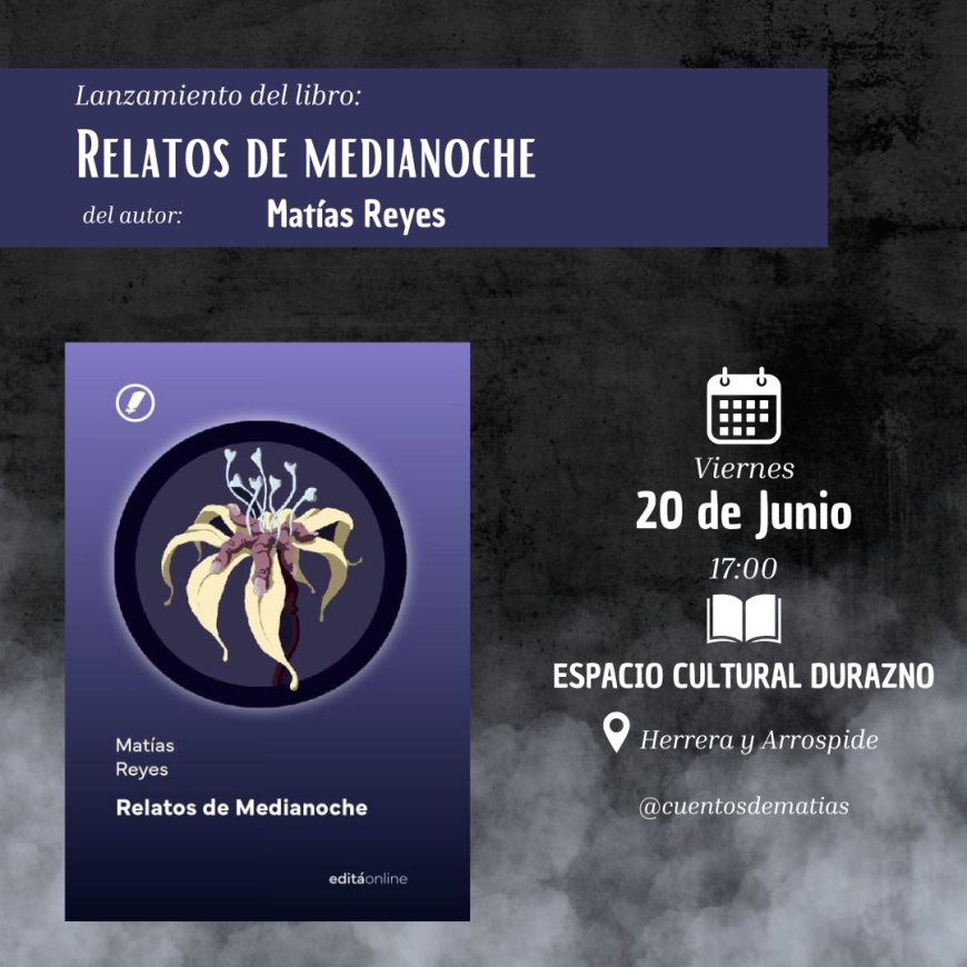 El terror tiene una cita en Durazno: Docente Matías Reyes desata los miedos más profundos en su libro "Relatos de Medianoche"