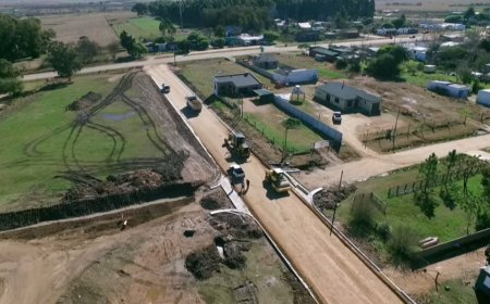 Obras de cordón cuneta impulsan la futura Terminal de Ómnibus en Sarandí del Yí