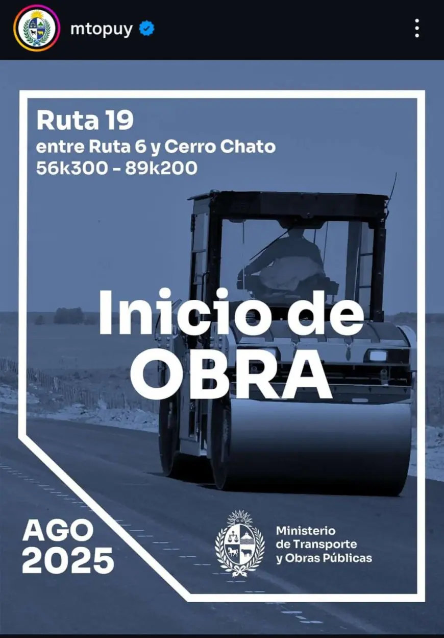 Iniciaron obras viales en Ruta 19: inversión superior a 1.500 millones de pesos